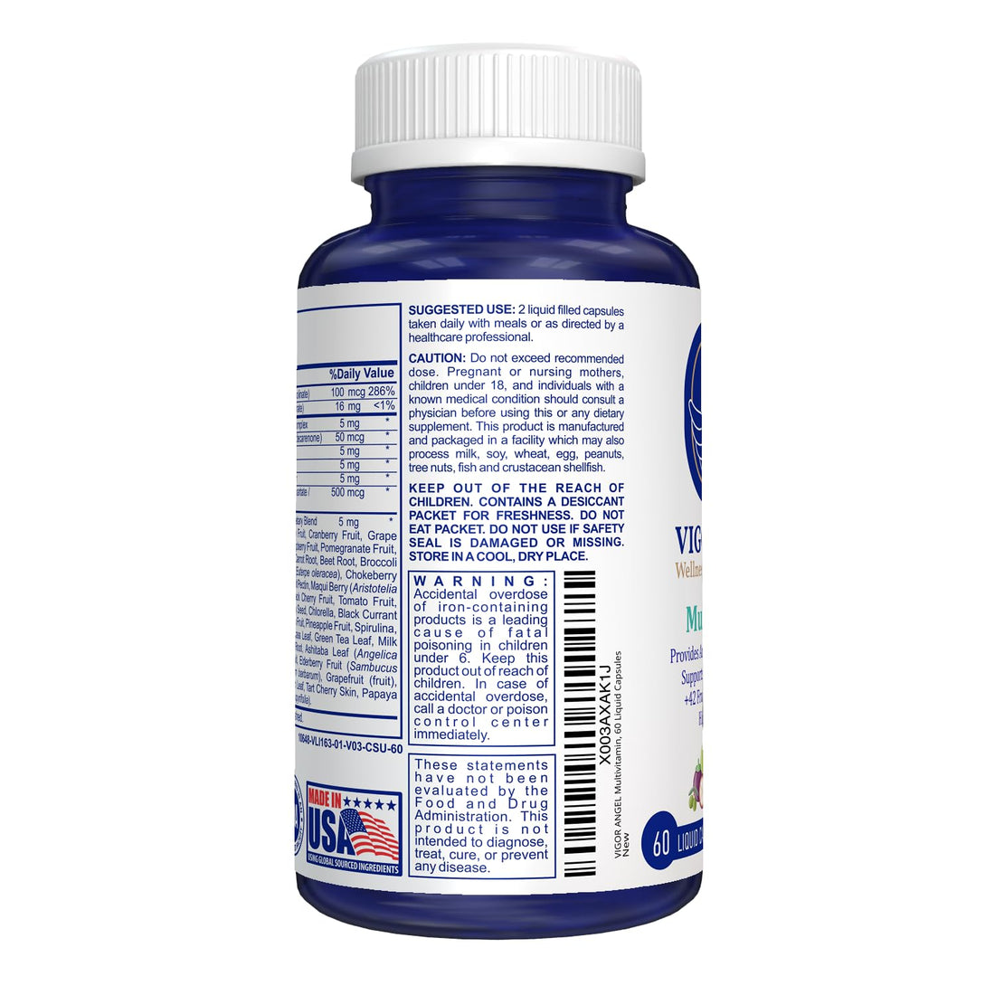 VIGOR ANGEL Multivitamin, 60 Liquid Capsules