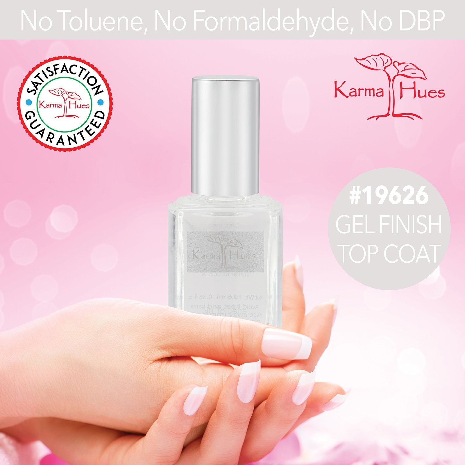 Karma Organic Gel Finish Top Coat Long Lasting Beauty Shine Manicure Non-Toxic Vegan & Cruelty-Free
