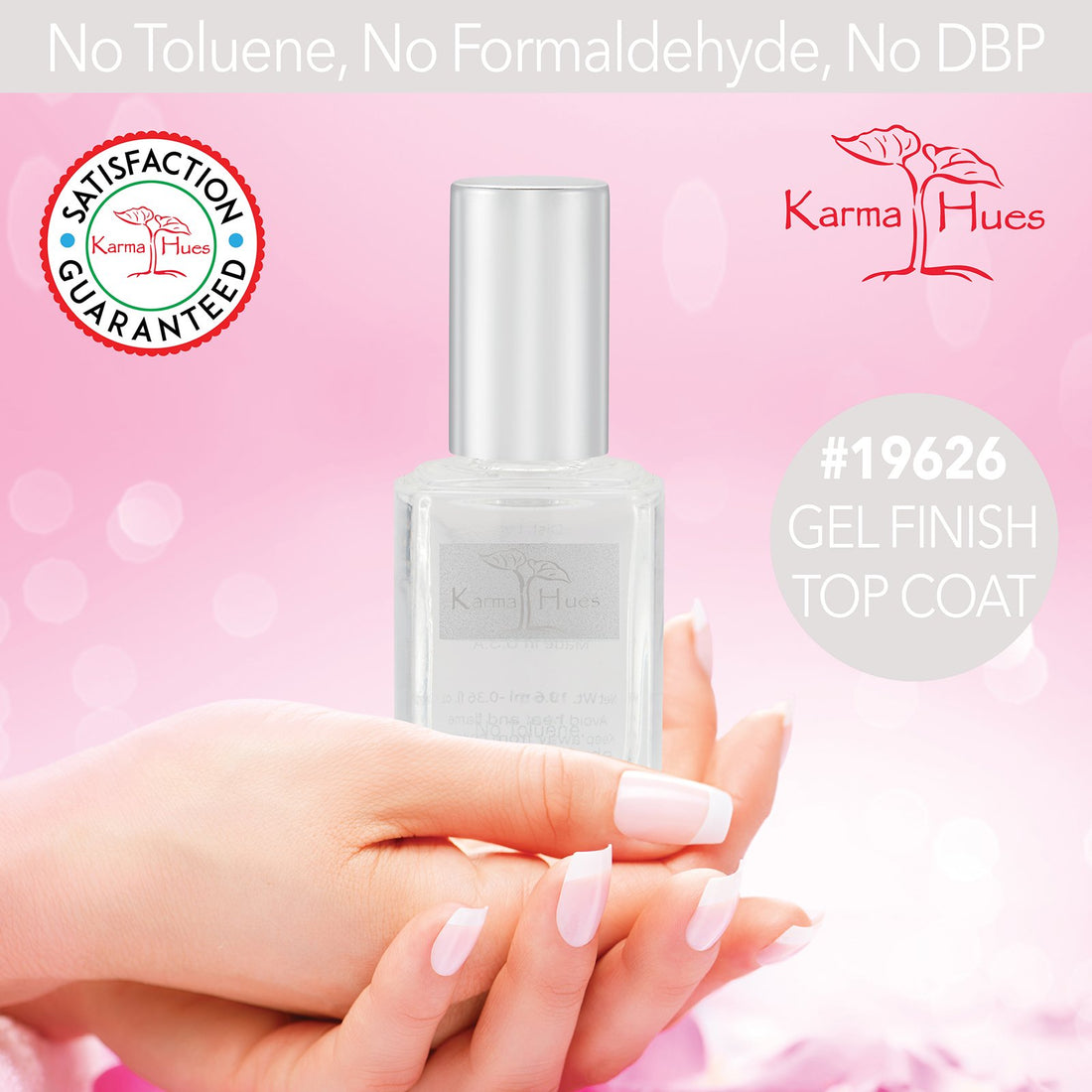 Karma Organic Gel Finish Top Coat Long Lasting Beauty Shine Manicure Non-Toxic Vegan & Cruelty-Free