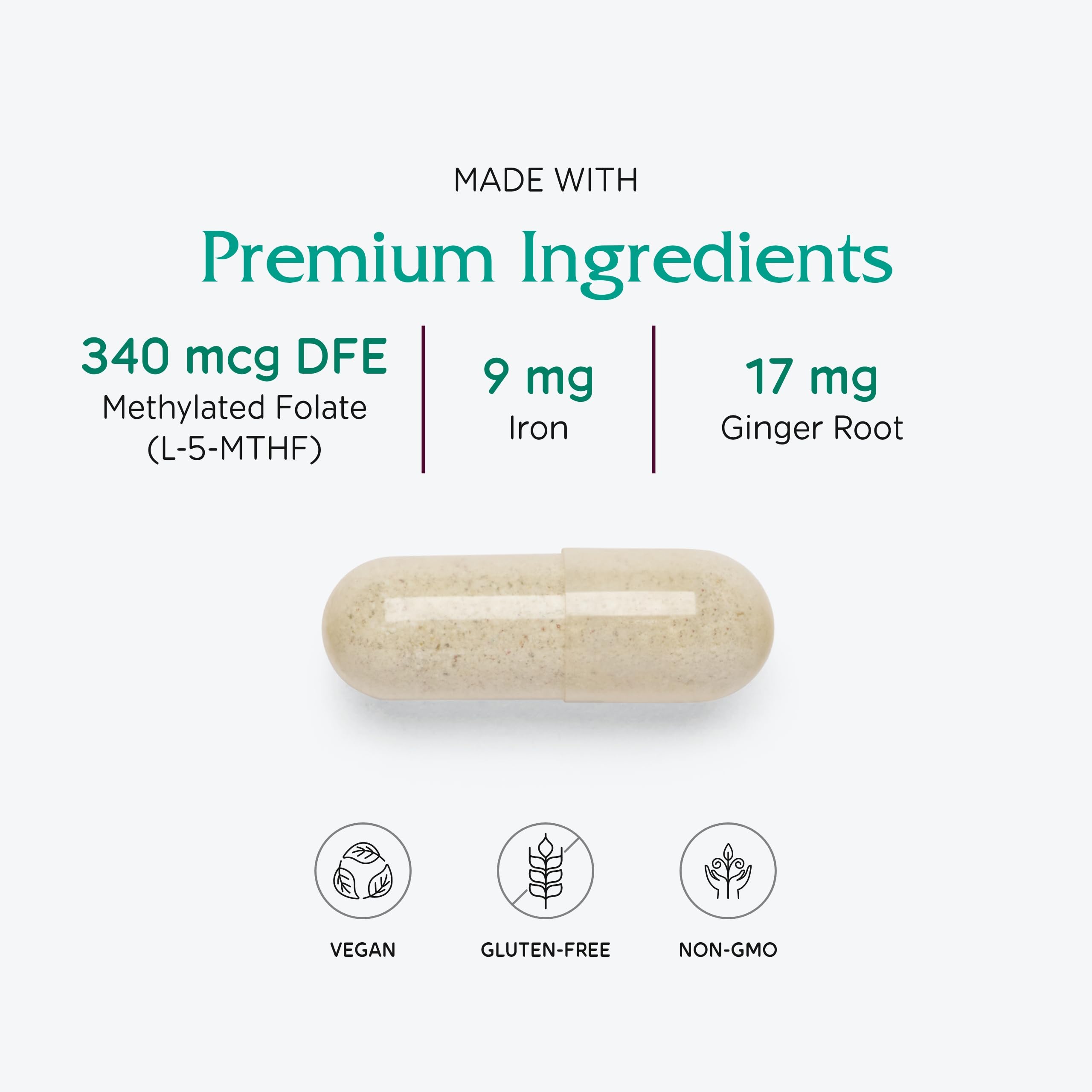 Vitanica Maternal Symmetry, Prenatal and Postnatal Vitamins, Vegan, 180 Capsules