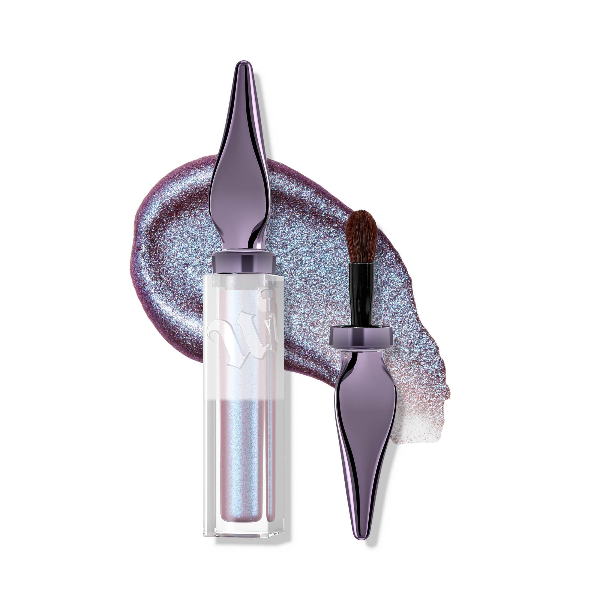URBAN DECAY 24/7 Glaze-On Liquid Eyeshadow (Frost Boss - Blue Lavender Duo Chrome Shimmer), Crease-resistant, Glitter Eye Makeup with Built-in Brush, Smooth Application, Travel Makeup - 0.1 fl oz