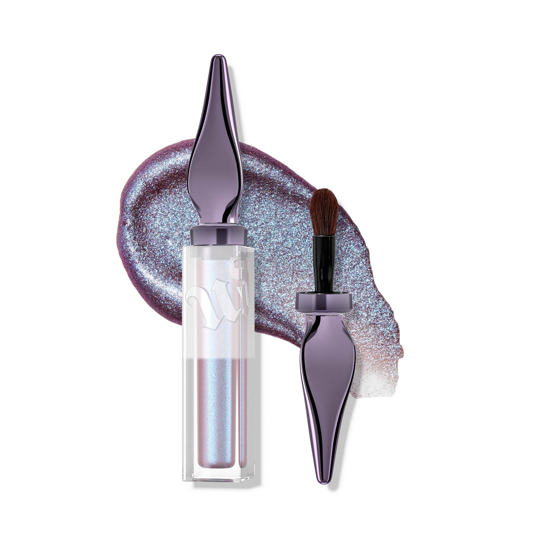 URBAN DECAY 24/7 Glaze-On Liquid Eyeshadow (Frost Boss - Blue Lavender Duo Chrome Shimmer), Crease-resistant, Glitter Eye Makeup with Built-in Brush, Smooth Application, Travel Makeup - 0.1 fl oz
