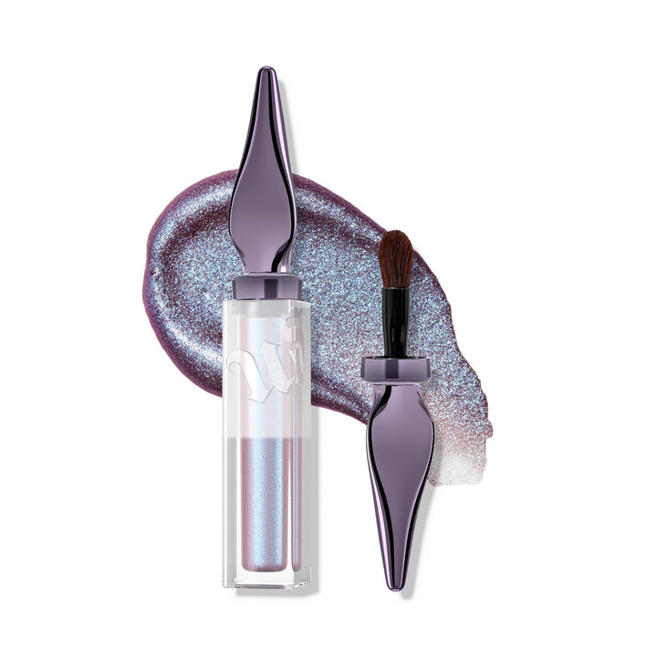 URBAN DECAY 24/7 Glaze-On Liquid Eyeshadow (Frost Boss - Blue Lavender Duo Chrome Shimmer), Crease-resistant, Glitter Eye Makeup with Built-in Brush, Smooth Application, Travel Makeup - 0.1 fl oz