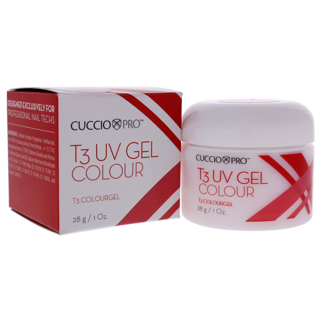 Cuccio Pro - T3 Uv Gel Color - Opaque Blush - for Women - Nail Gel - 1 oz