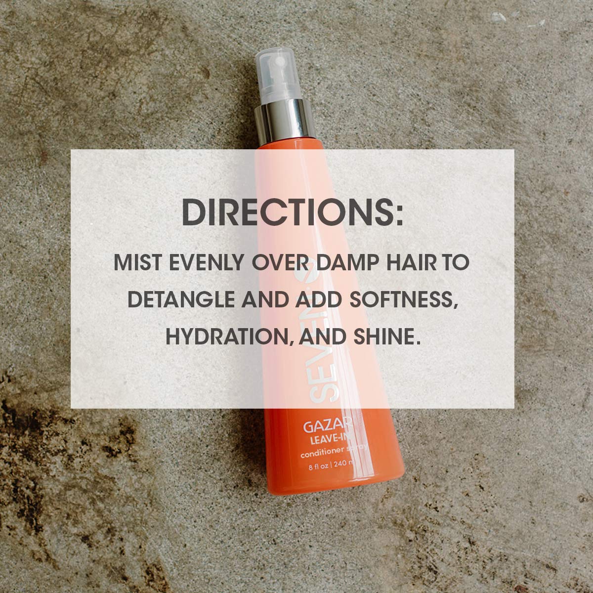 SEVEN GAZAR Hair Care Leave In Conditioner Detangler Spray, Hairspray for Women, Thin Dry Damaged, Curl-Defining, Wavy Curly Hair, Anti Frizz Detangling Spray, 8oz