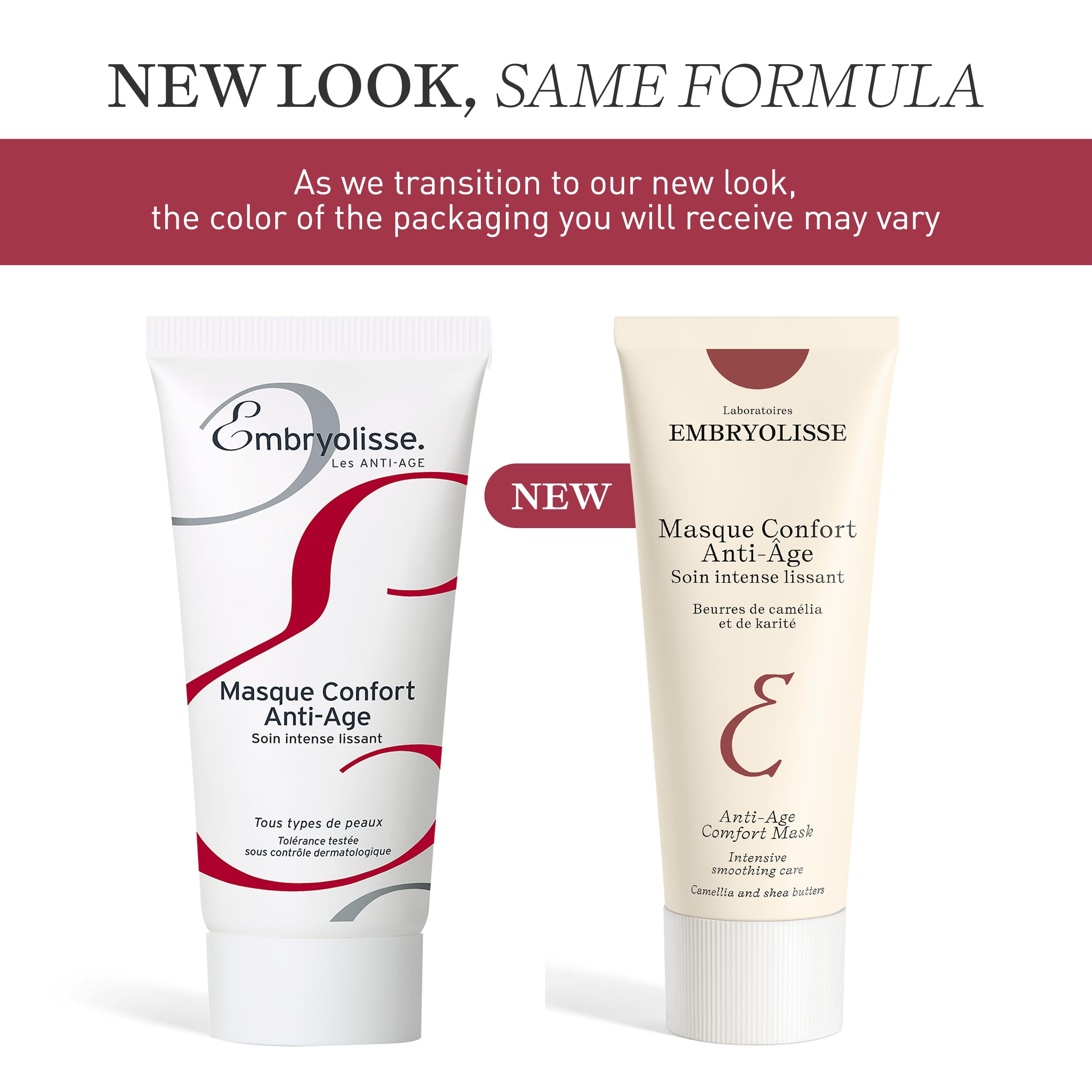 Embryolisse Anti-Age Comfort Mask 2.03 fl. oz. - Hyaluronic Acid & Vitamin E Night Face Mask for Women - Natural & Organic Anti Wrinkle Cream - Paraben Free Lotion