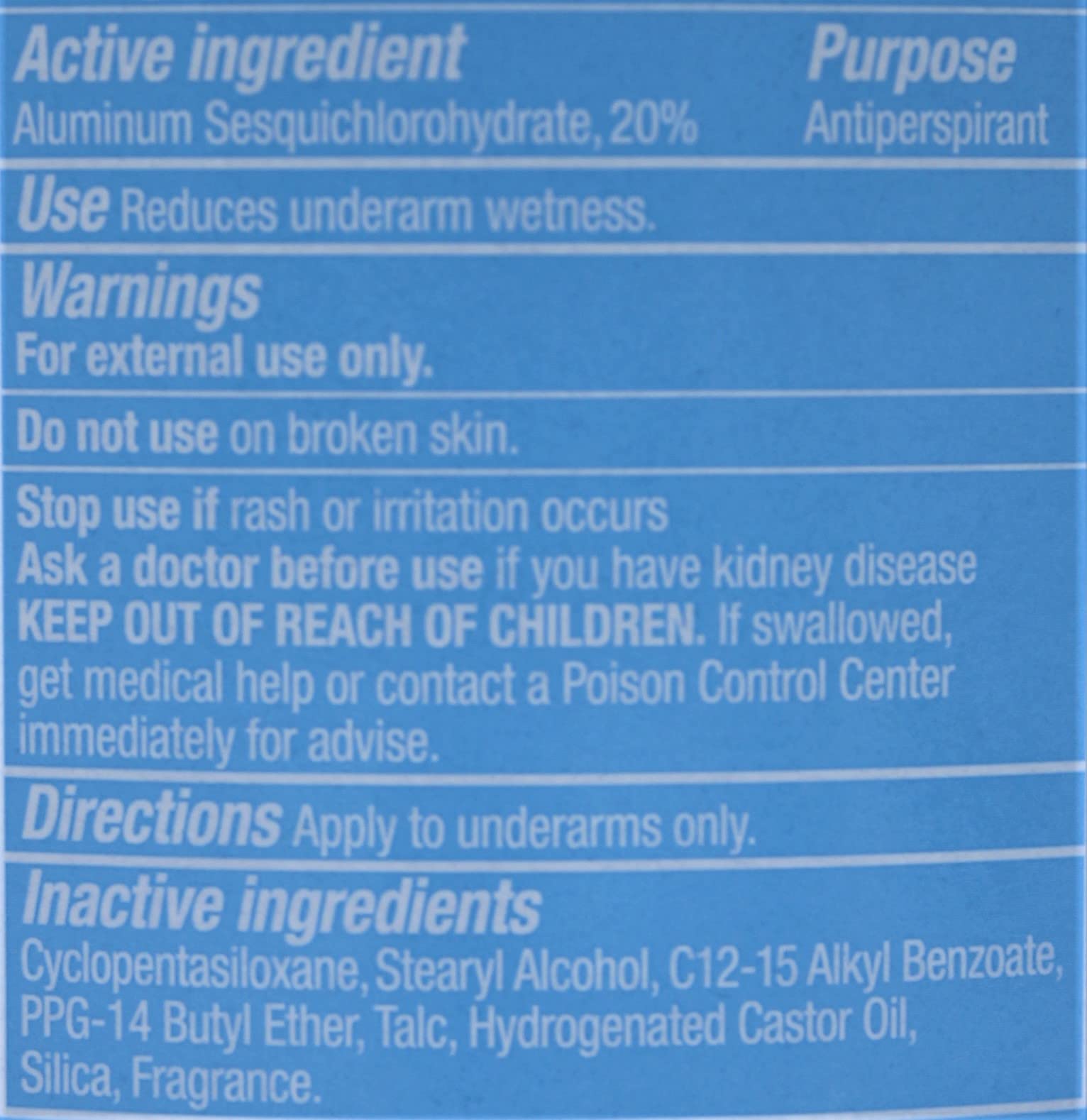 Lady Speed Stick Powder Fresh 2 Oz (Pack of 6)