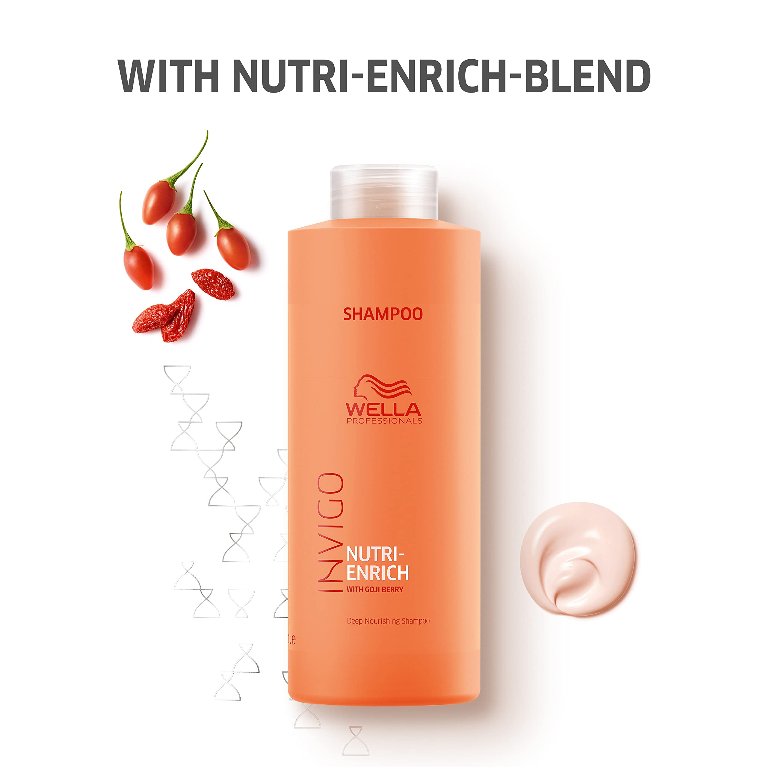 Wella Professionals Invigo Nutri-Enrich Shampoo| Professional Deep Nourishing Shampoo For Dry & Damaged Hair| 33.8 Fl Oz