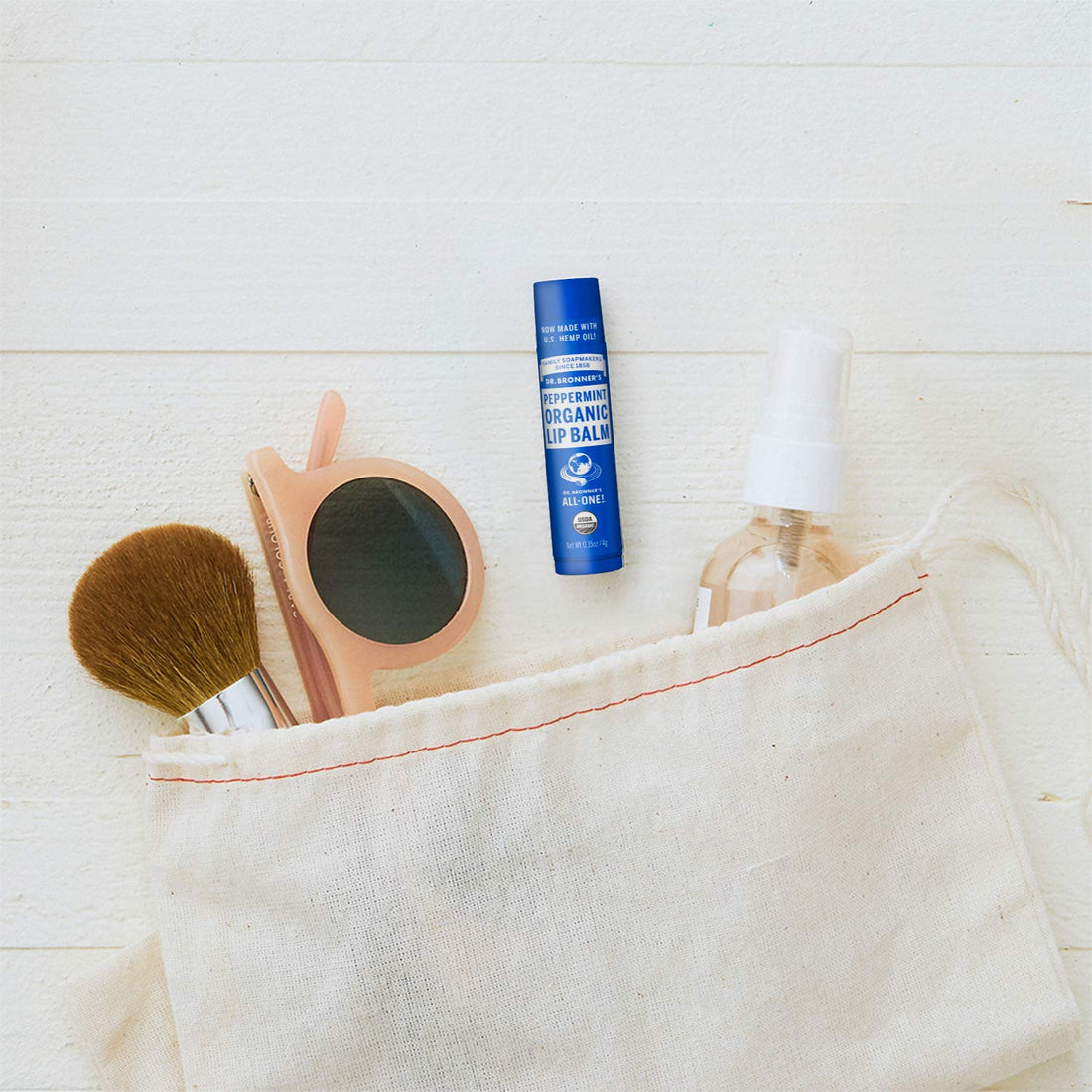 Dr. Bronner's Organic Lip Balm - 4 Pack (Naked, Peppermint, Lemon Lime, Orange Ginger)