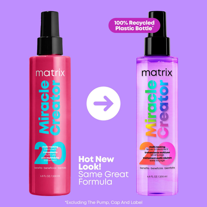 Matrix Miracle Creator Leave-In Conditioner Spray | Heat Protectant, Anti-Frizz, Moisturizing & Detangling | For Damaged Hair | For All Hair Types | Sulfate Free | 6.8 Fl. Oz.