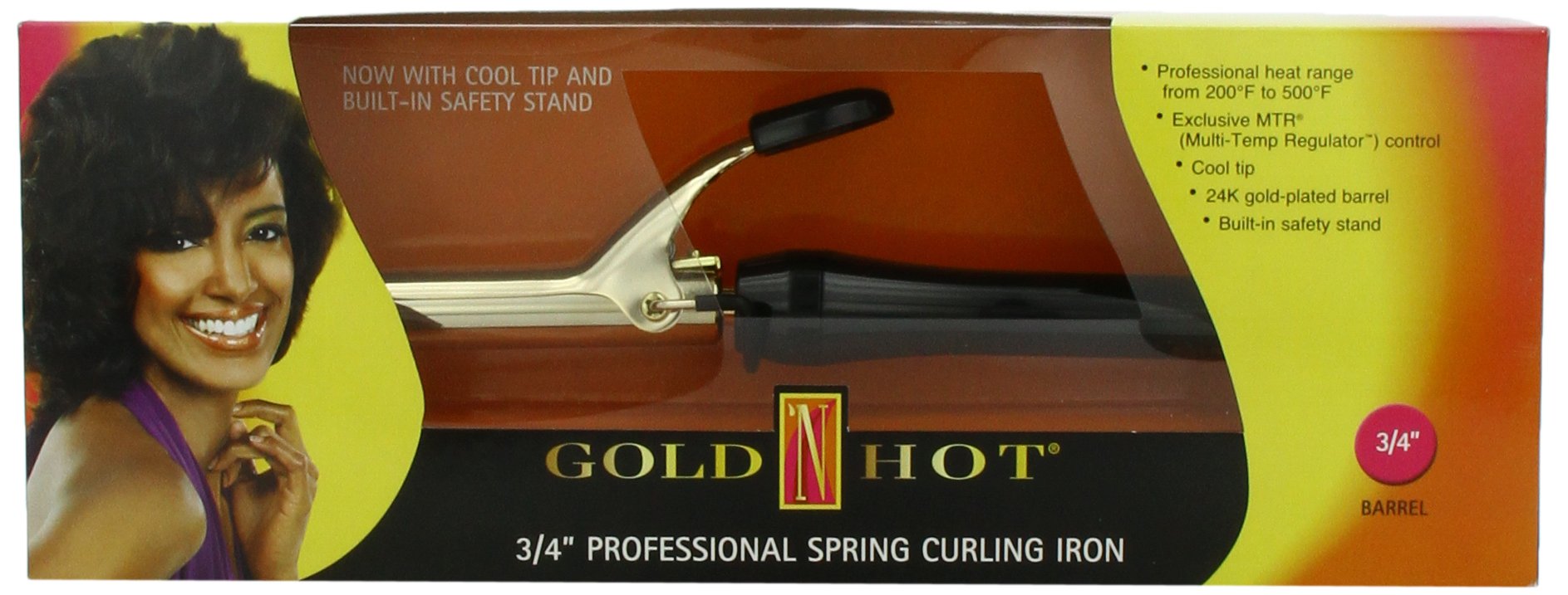 Gold 'N Hot Professional Spring-Grip Curling Iron, 3/4 Inch by Gold N Hot