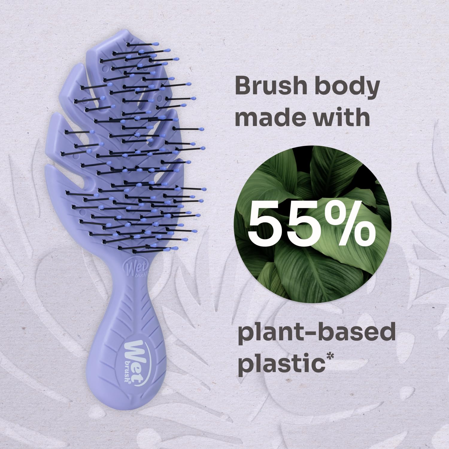 Wet Brush Go Green Mini Detangler, Purple - Detangling Travel Hair Brush - Ultra-Soft IntelliFlex Bristles Glide Through Tangles & Gently Loosens Knots While Minimizing Pain & Breakage (Pack of 2)