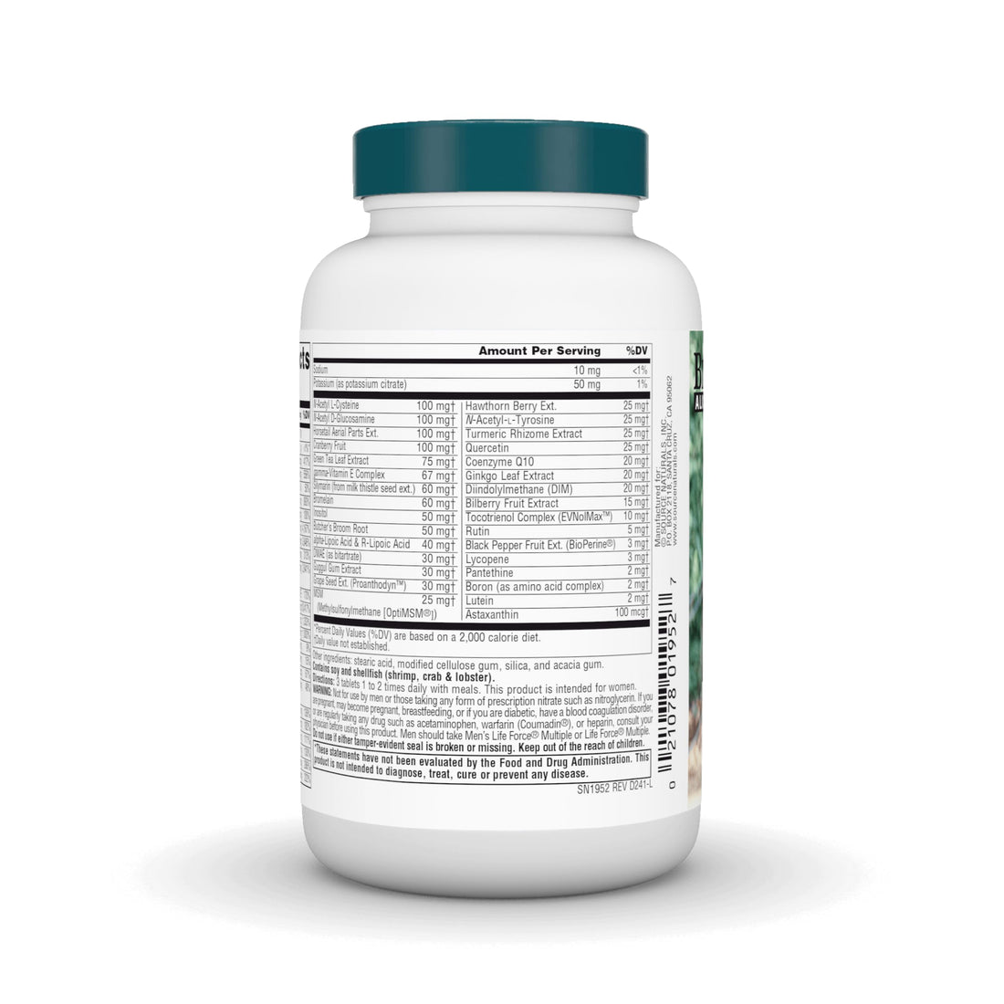 Source Naturals Women's Life Force Multiple Iron Free - Daily Complete Multivitamin 13 Essential Vitamins, Antioxidants, Herbs, Nutrients & Minerals - Enhanced Energy & Immune Boost - 90 Tablets