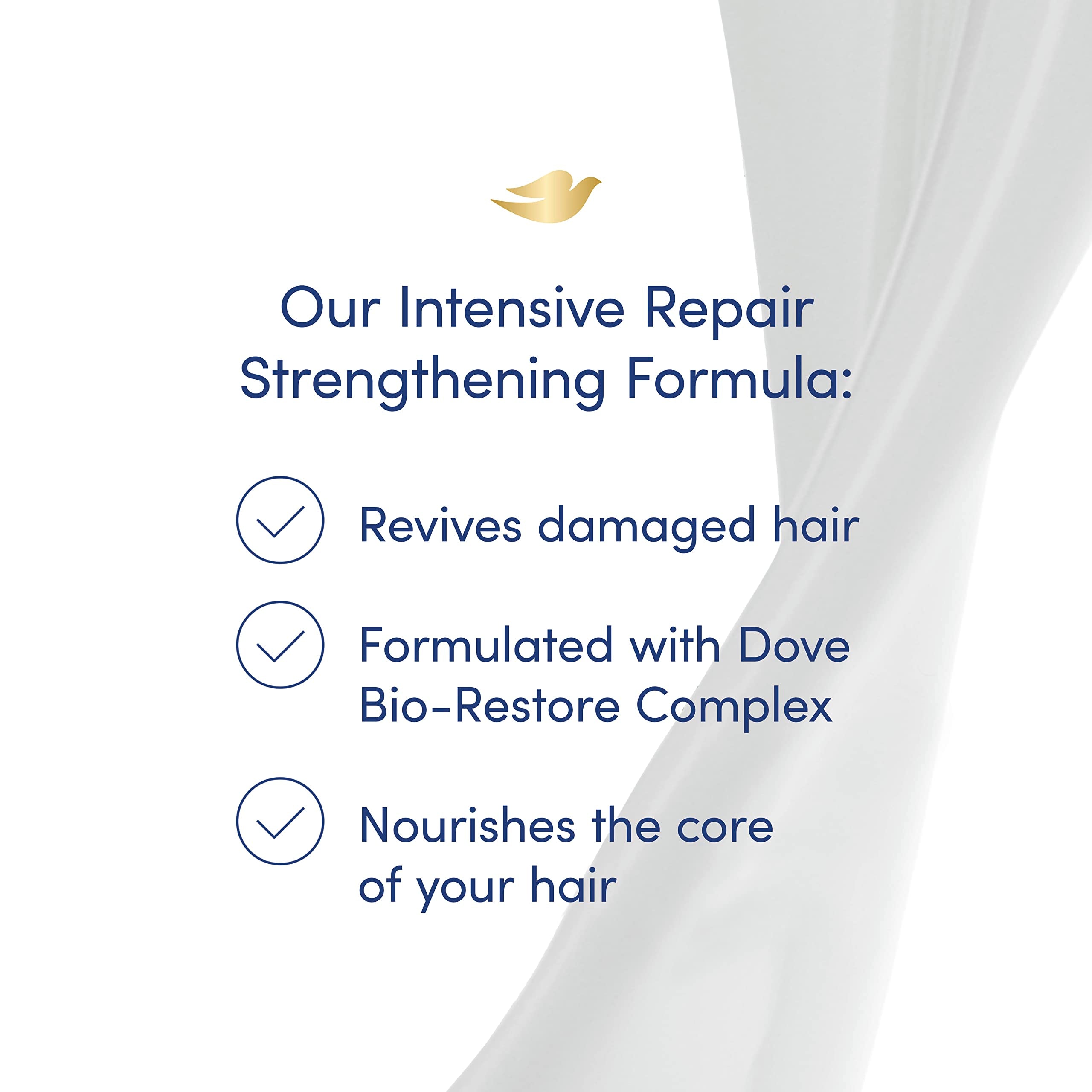 Dove Nutritive Solutions for Dry Hair, Intensive Repair, Deep Conditioner, 12 Fl Oz (Pack of 4)