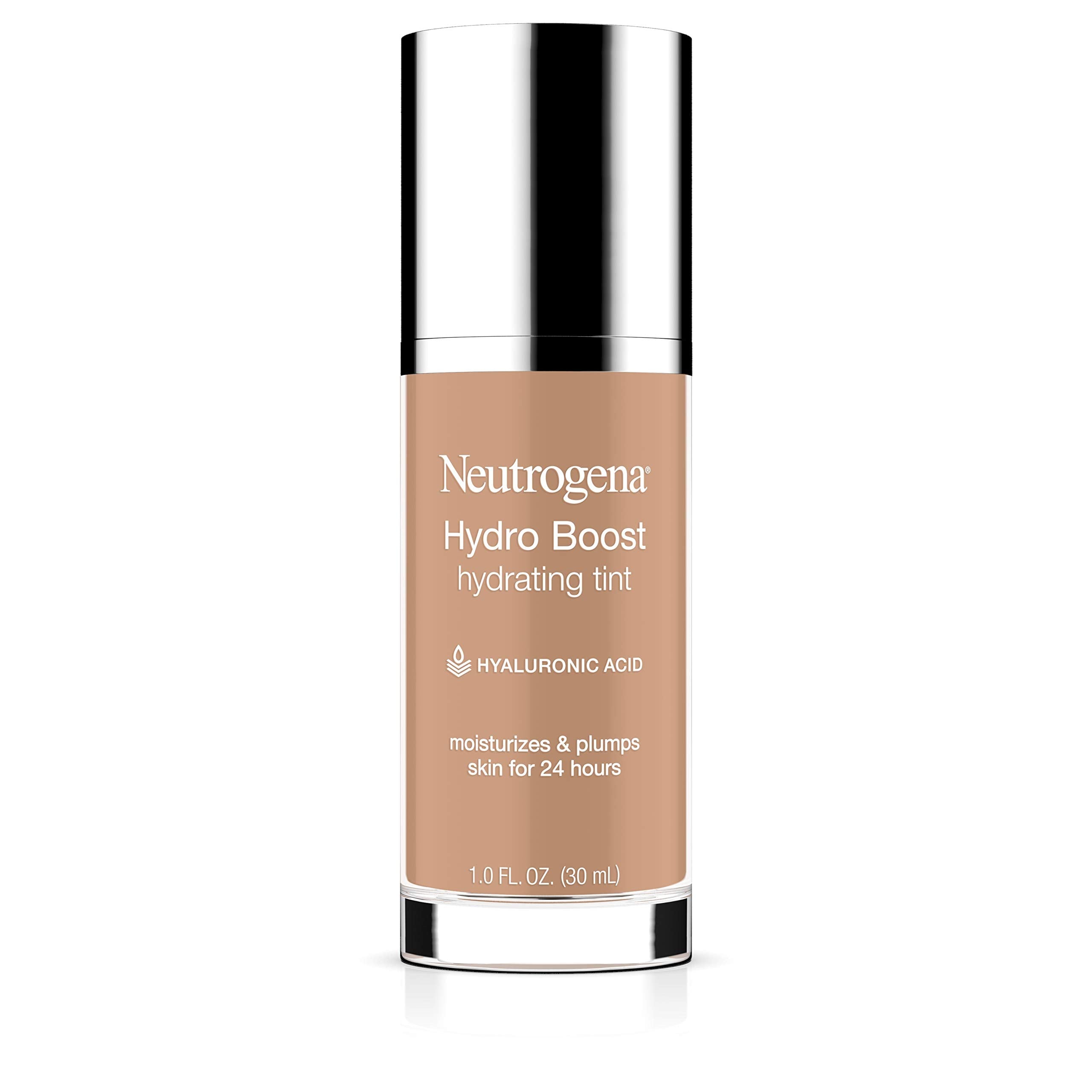 Neutrogena Hydro Boost Hydrating Tint with Hyaluronic Acid, Lightweight Water Gel Formula, Moisturizing, Oil-Free & Non-Comedogenic Liquid Foundation Makeup, 40 Nude Color, 1.0 fl. oz