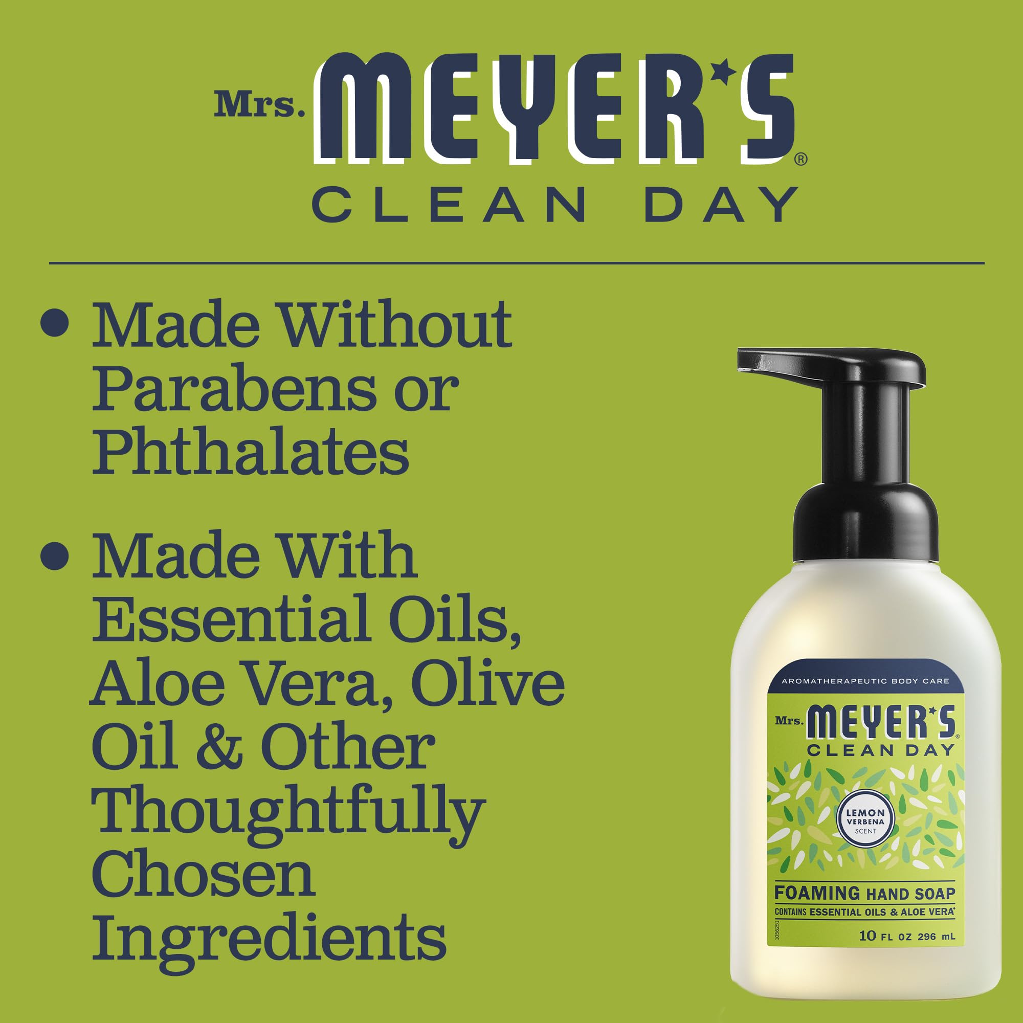 Lemon Verbena : Mrs. Meyer's Foaming Hand Soap, Lemon Verbena, 10 Fluid Ounce