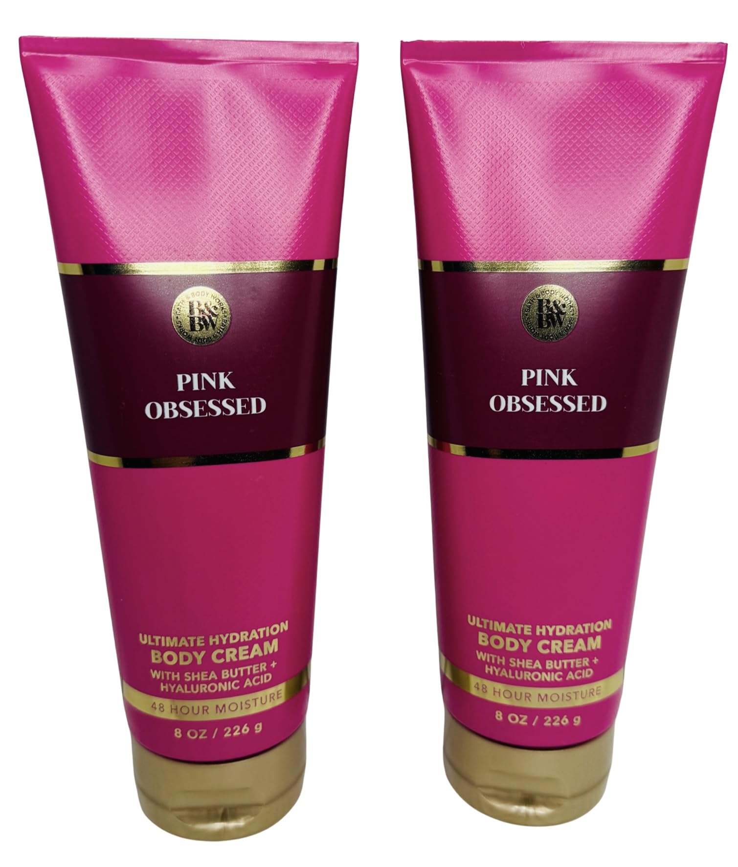 Bath & Body Works Womens Pink Obsessed Ultimate Hydration Body Cream 8 Ounces Pack of 2