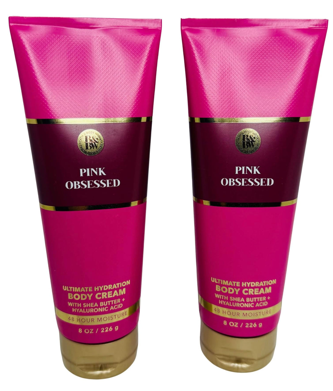 Bath & Body Works Womens Pink Obsessed Ultimate Hydration Body Cream 8 Ounces Pack of 2