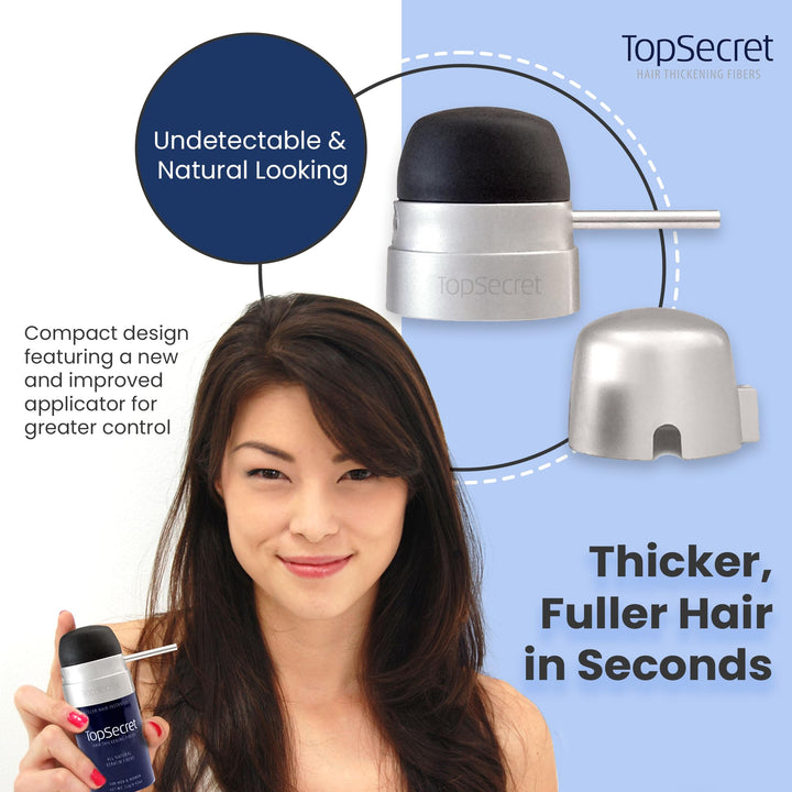Top Secret Hair Thickening Fibers - New Compact Design! Drk Brown (Economy Size)