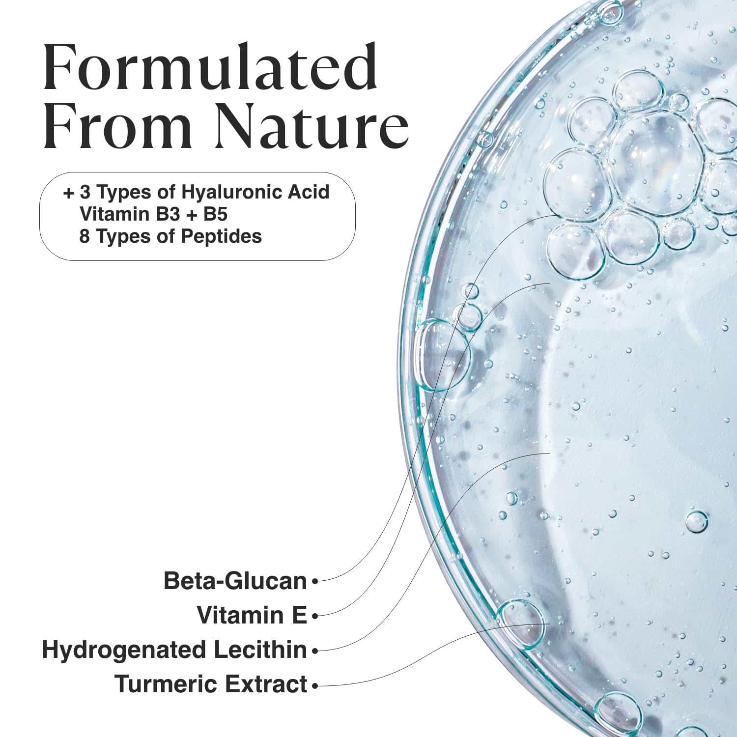 MATKAS Korean Hyaluronic Acid Serum for Face 1 Fl. Oz. with Niacinamide B3 + Vitamin B5 + 8 Peptides and Ginseng Root Extract for Deep Firming, Plump Wrinkles, Hydrating Serum, Anti Aging Facial Serum