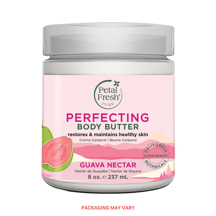 Petal Fresh Pure Perfecting Guava Nectar Body Butter - 237ml | Shea Butter, Argan Oil & Coconut Oil | No Mineral Oil, Silicones or Color | 100% Vegan, Cruelty Free