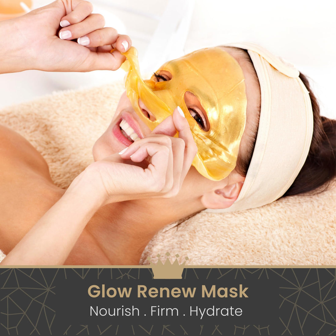 REVITALE 24K Gold Face Mask (5 Pack) - Hydrating & Nourishing Sheet with Collagen and Natural Extracts for Radiant, Moisturised Skin