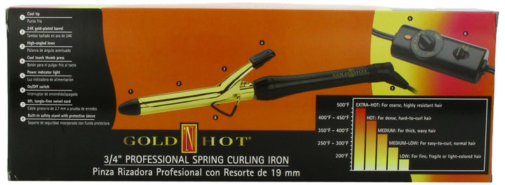 Gold 'N Hot Professional Spring-Grip Curling Iron, 3/4 Inch by Gold N Hot