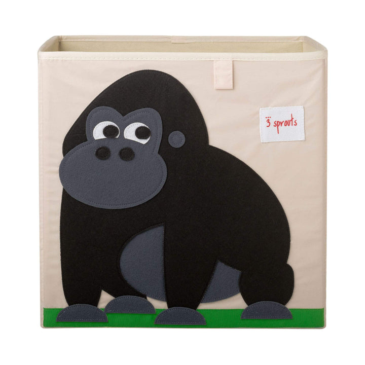 3 Sprouts Toy Storage Organizer: Toy Box Cube Organizer for Playroom, Nursery - Foldable Storage Bin - Gorilla