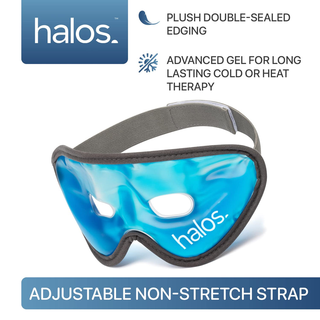 Hangover Mask | Hot or Cold Premium Reusable Gel Mask | Helps to Sooth Puffy Faces, Tired Eyes, Dark circles, Headaches and Hangovers | Blue