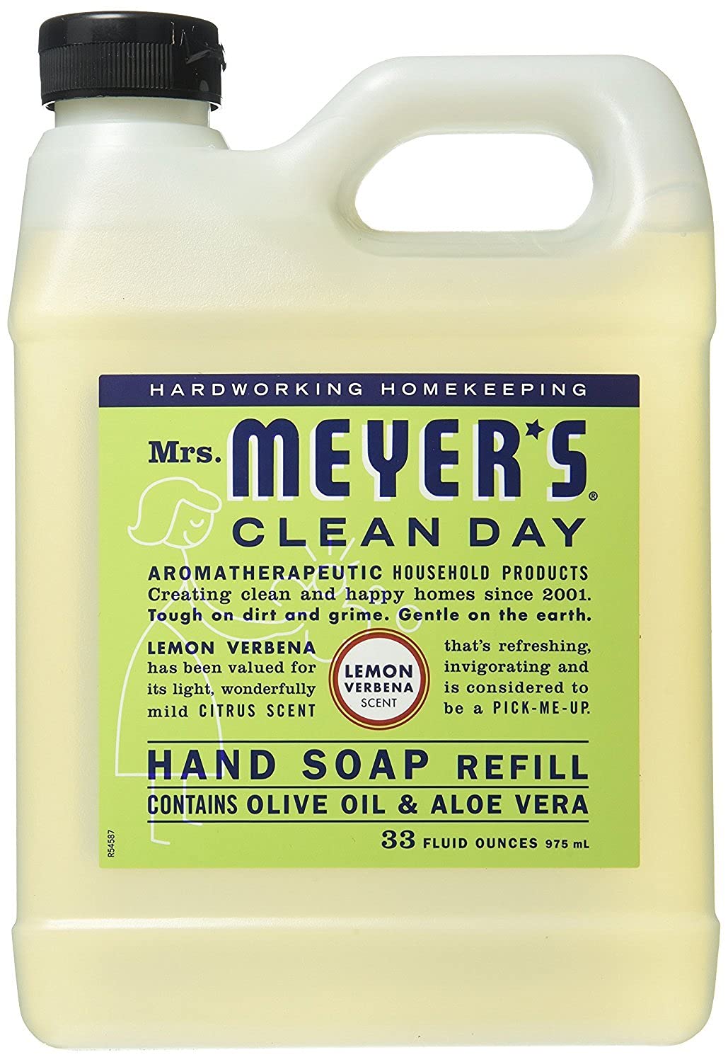 Mrs. Meyers Liquid Hand Soap Refill Lemon Verbena 33 Ounces (Pack of 2)