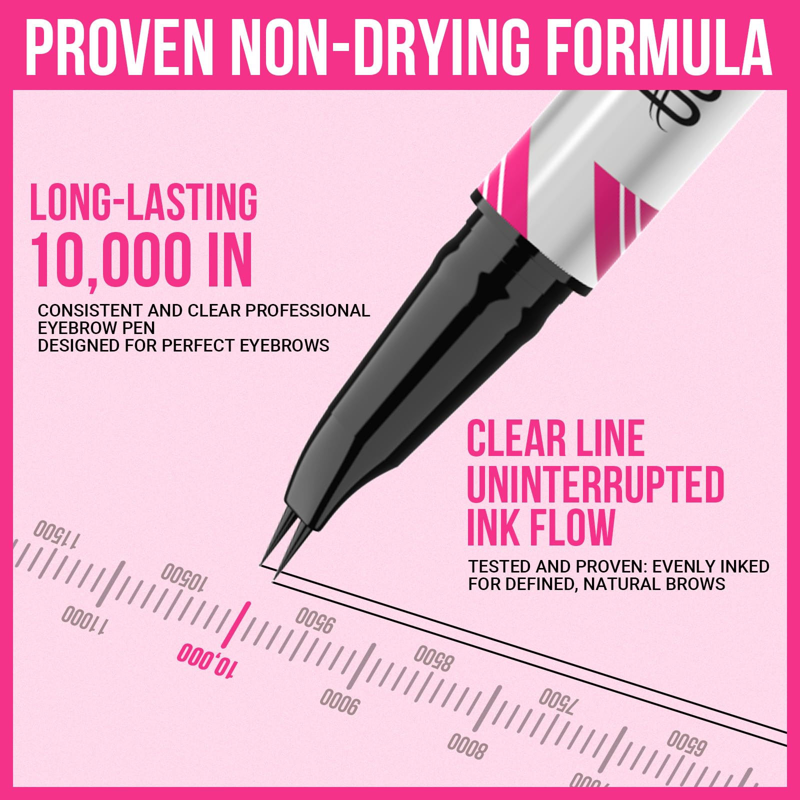 iMethod Curved Eyebrow Pen - Eyebrow Pencil, Brow Pencil 2-in-1 Dual-Ended Microblading Eyebrow Pen with Curved Tip and Precise Brush-Tip for Natural Hair-Like Brows, Last All-Day, Dark Brown