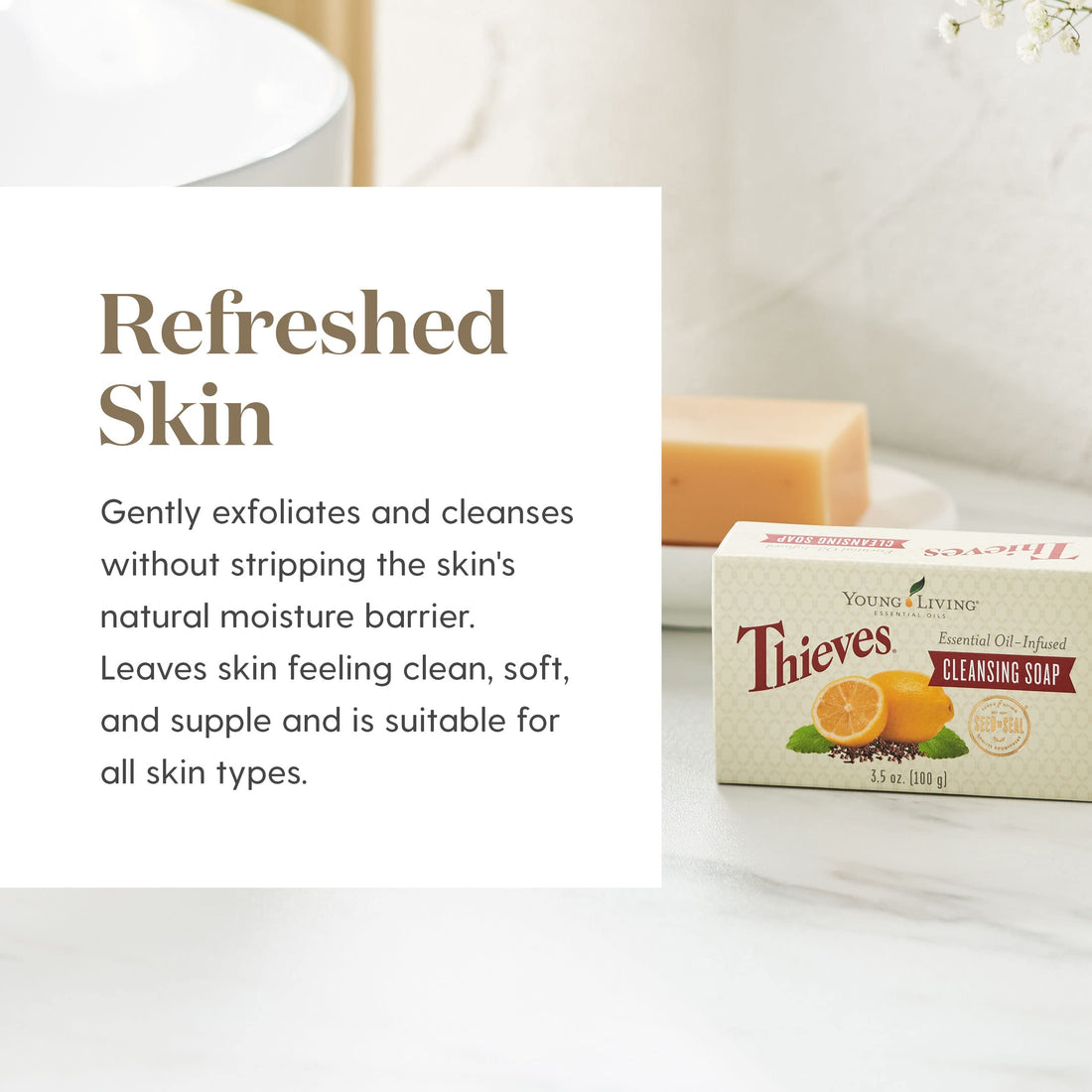 Thieves Essential Oil Cleansing Soap by Young Living Essential Oils - 3.5oz.