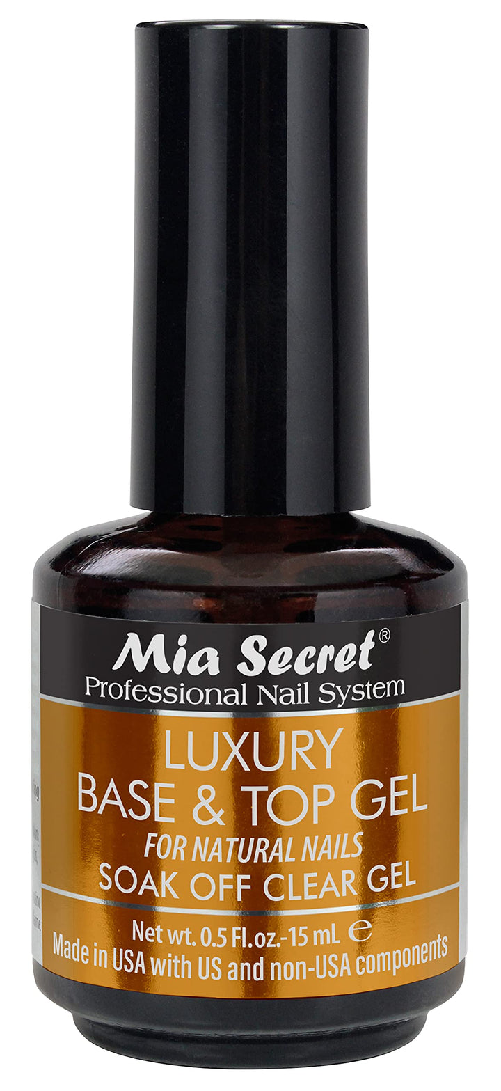 Mia Secret Luxury UV Top Coat Gel For Natural Nails Soak Off Clear Gel 1/2 Oz