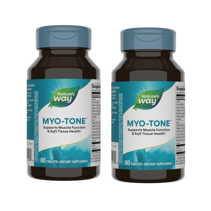 Nature's Way Myo-Tone - Muscle Function & Soft Tissue Health* - With Magnesium, Vitamins & B Vitamins – Gluten Free & Vegetarian - 80 Tablets (2 Pack)