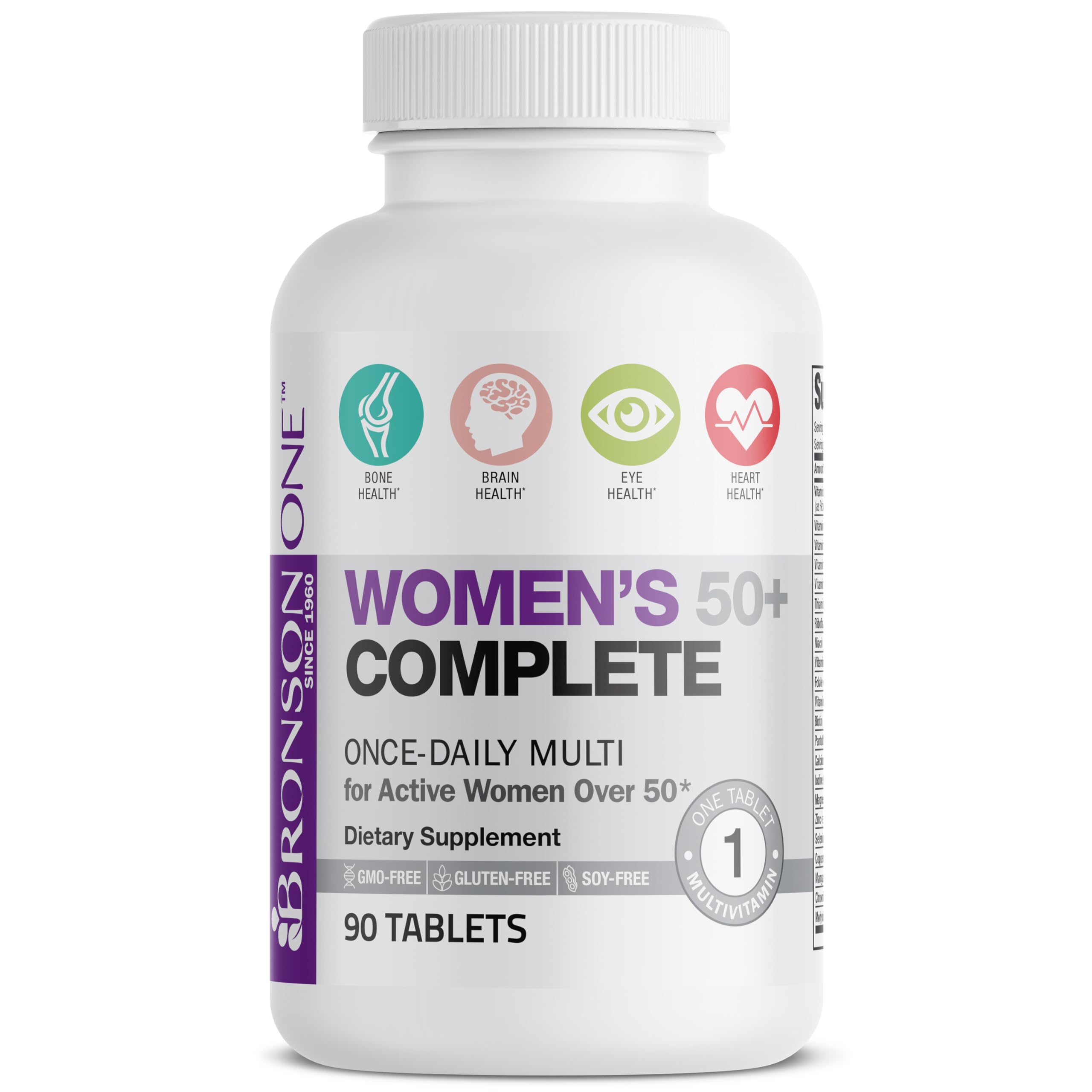 Bronson ONE Daily Women’s 50+ Complete Multivitamin Multimineral, 90 Tablets