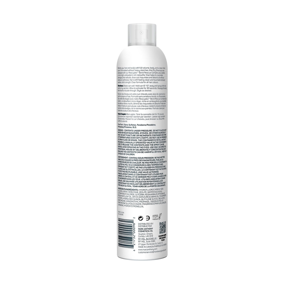 Marc Anthony Bonding Dry Shampoo - Invisible Detox for Damaged Hair, Repair Bond + Rescuplex for Moisturizing, Strengthening Hair Bonds & Fuller Look, 7 oz