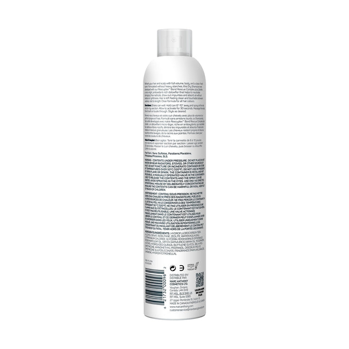 Marc Anthony Bonding Dry Shampoo - Invisible Detox for Damaged Hair, Repair Bond + Rescuplex for Moisturizing, Strengthening Hair Bonds & Fuller Look, 7 oz