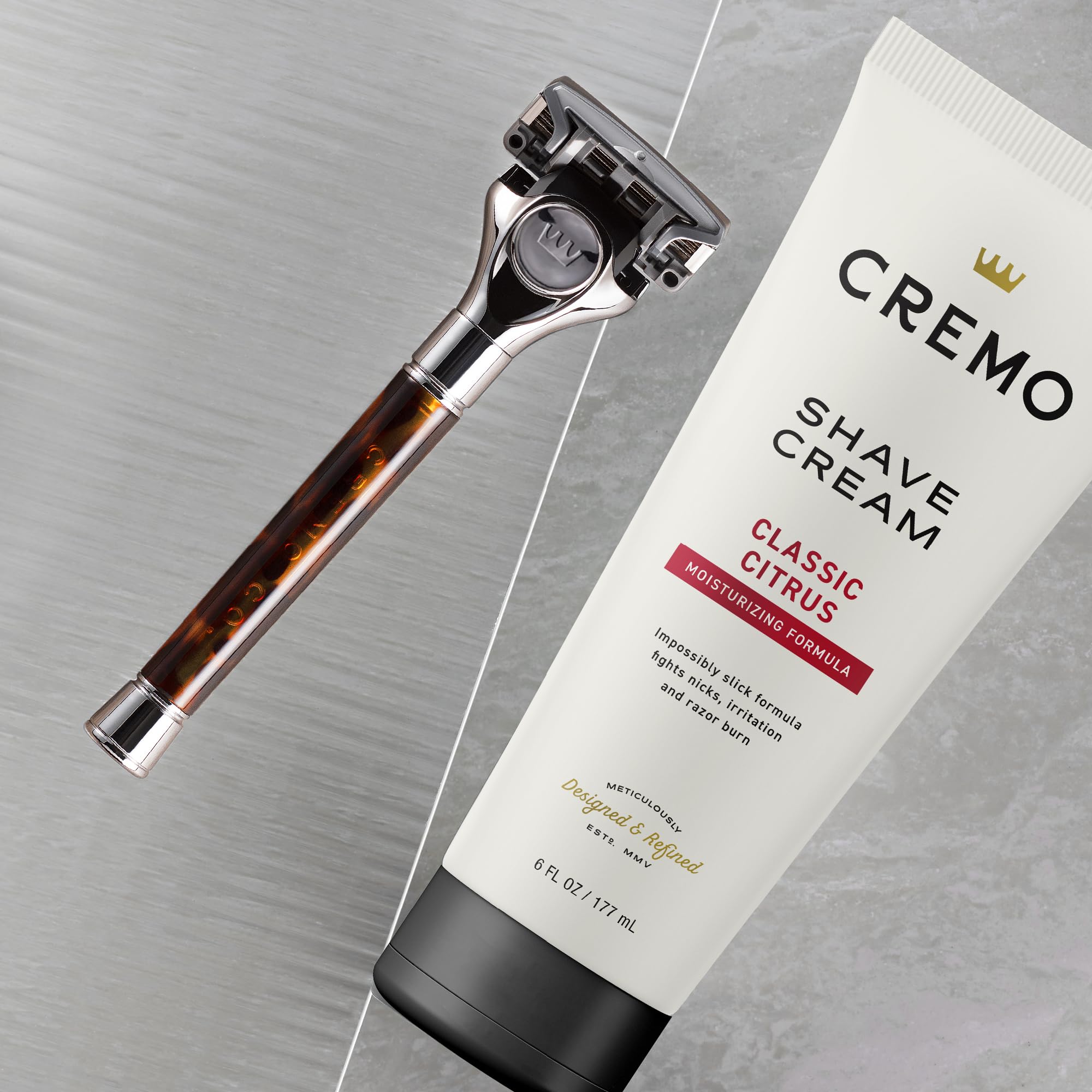 Cremo Barber Grade Original Shave Cream, Astonishingly Superior Ultra-Slick Shaving Cream for Men, Fights Nicks, Cuts and Razor Burn, 6 Fl Oz, Packaging may vary