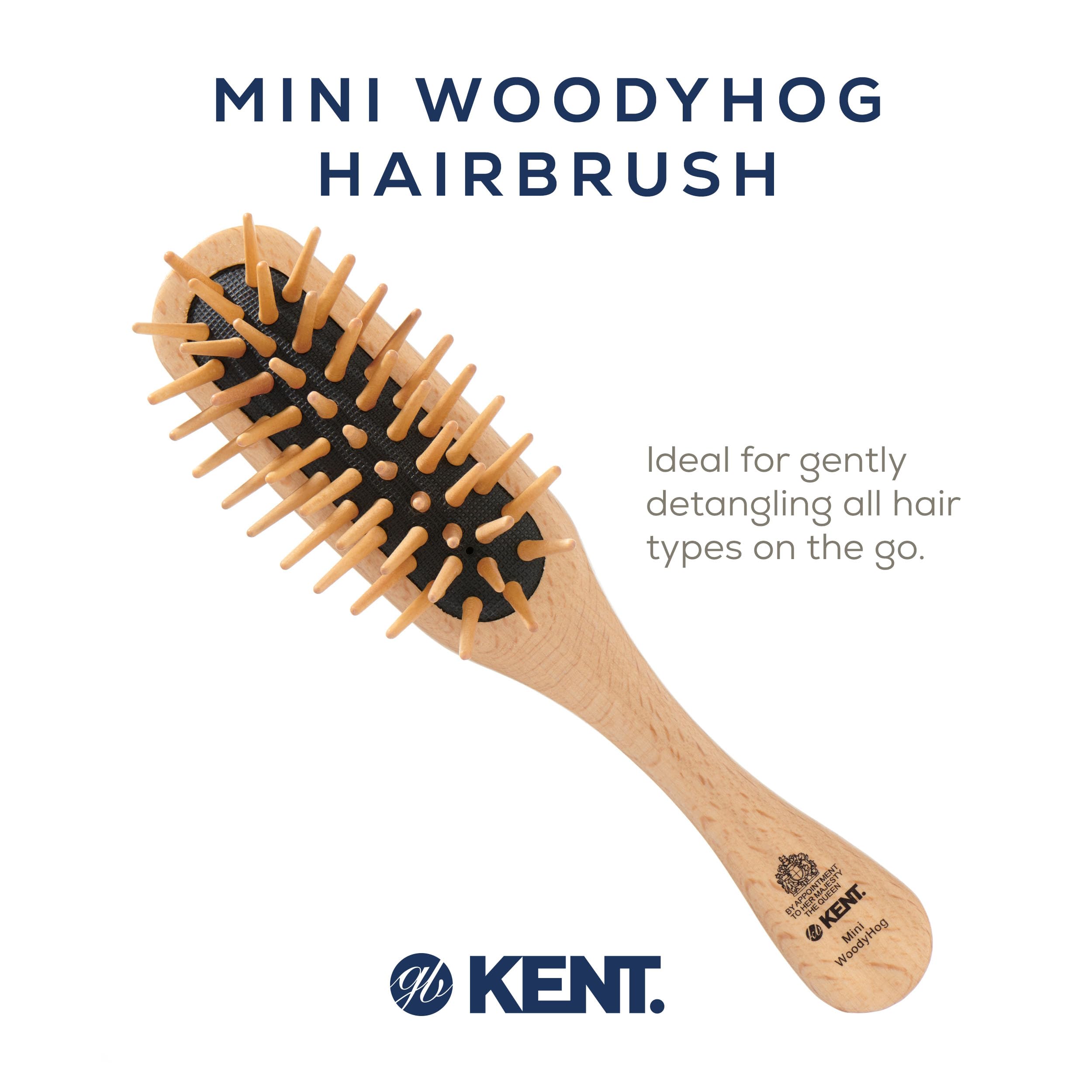 Kent Mini Hog - Wood Hair Brushes