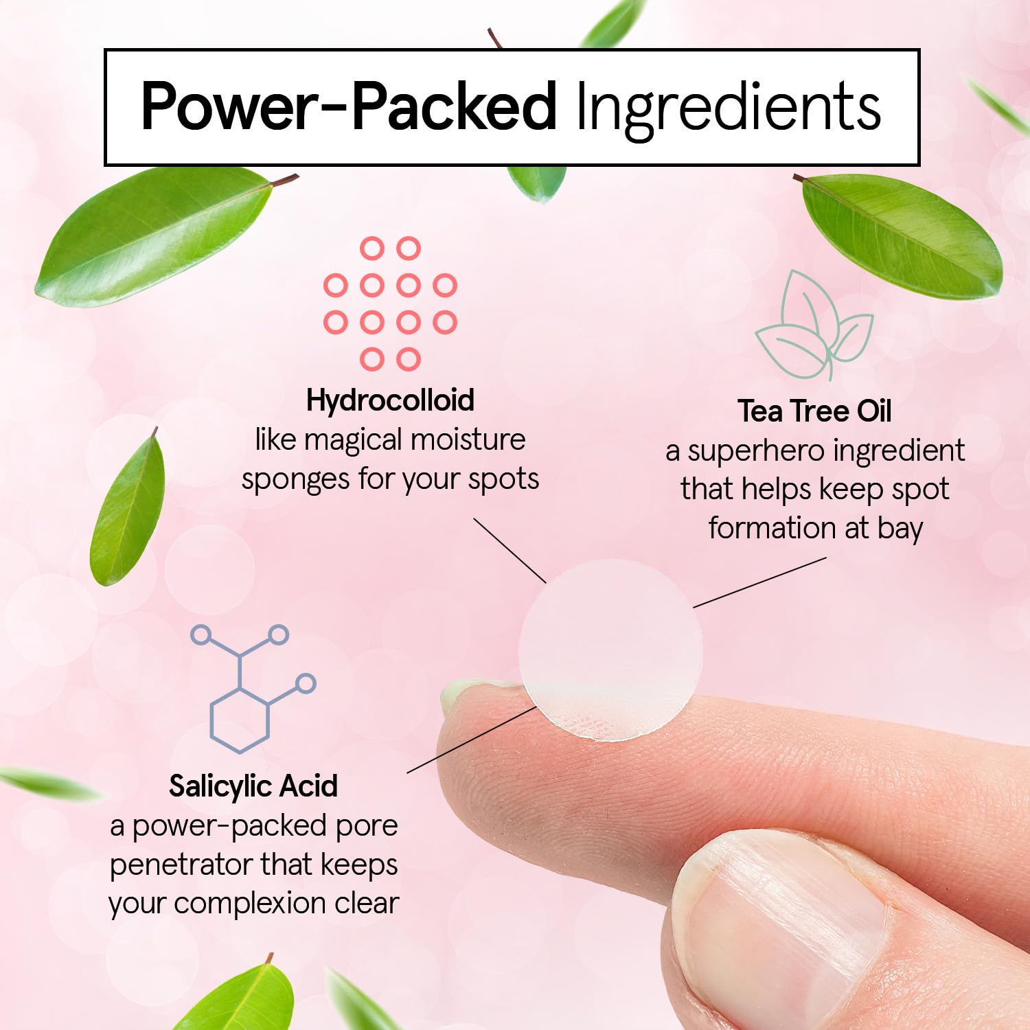 grace & stella Award Winning Pore Strip - Pimple Patches for Face - Hydrocolloid Acne Patches for Shrinking Zits, Breakouts - Spot Stickers - Dermatologist-Tested, Vegan (Invisible, 36 Count)