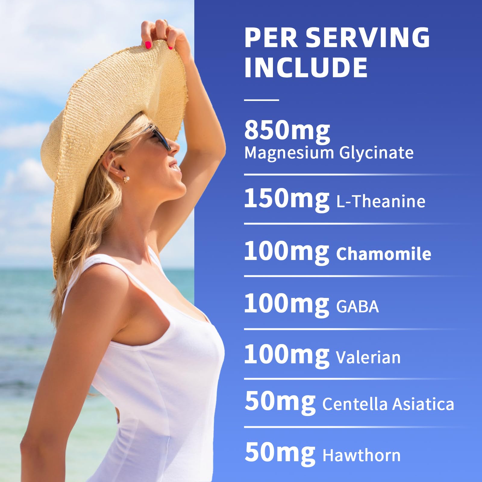 iMATCHME Magnesium Glycinate Supplement with L-Theanine, Chamomile & GABA – Supports Sleep, Calmness, Muscle Relaxation for Men & Women – Vegan, High-Absorption, 120 Capsules