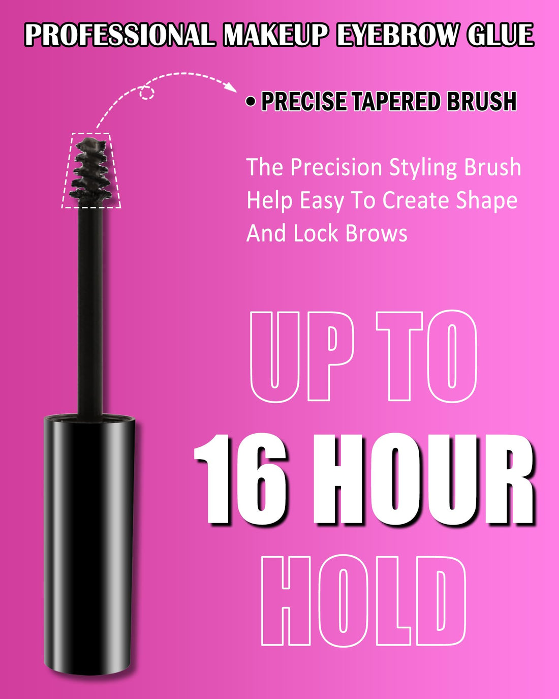 Strong Hold Clear Brow Gel, 2Pcs Waterproof Eyebrow Setting Gel, Long-Lasting Transfer-Proof Eye Brow Glue Makeup, Precise Brush for Brow Sculpt, Lift and Shaping, Gel Para Cejas-01 Transparent