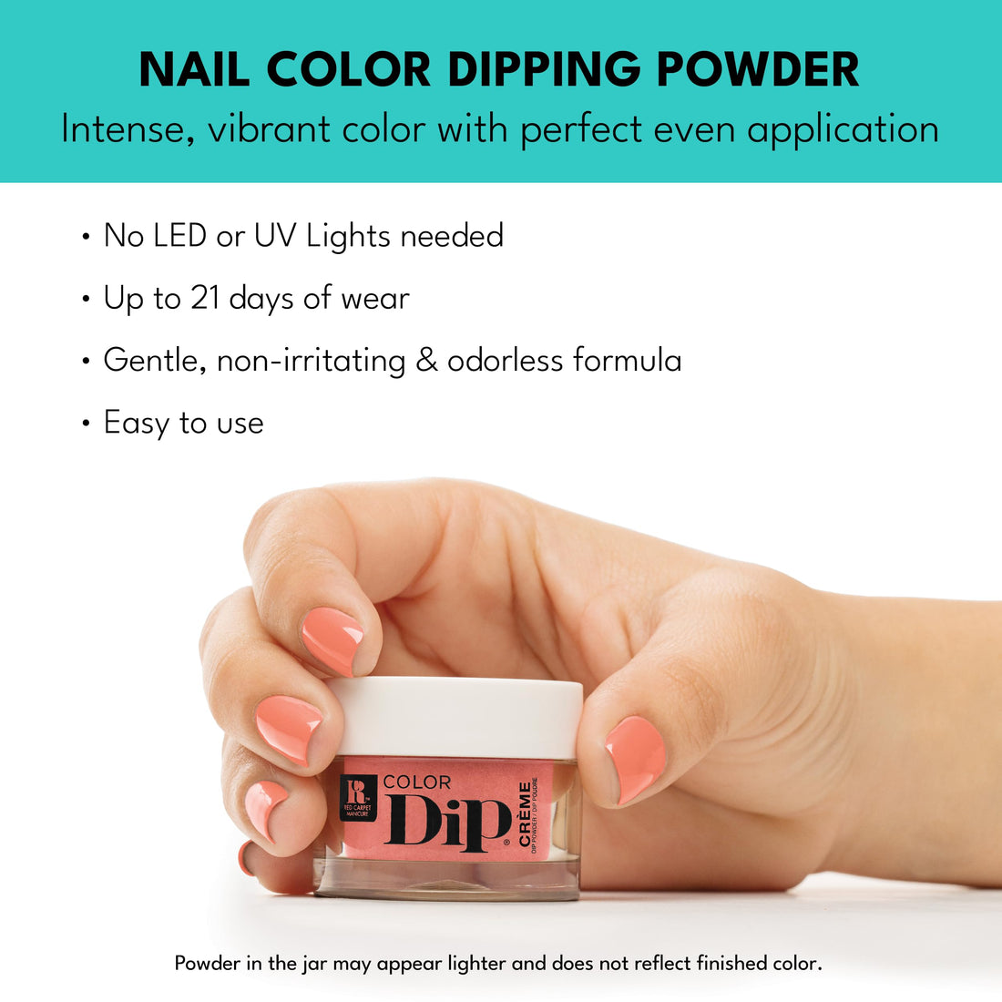 RC Red Carpet Manicure Color Dip Shock Appeal Nail Dipping Powder, 0.3 Fl Oz