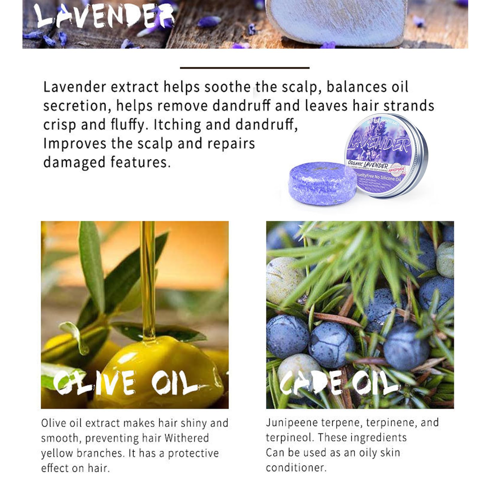 Loobexery 2PCS Shampoo Bar for Gray Hair, Lavender Shampoo Bar for Gray Hair, Natural Organics Shampoo and Conditioner Bar for Thinning Hair for Men & Women