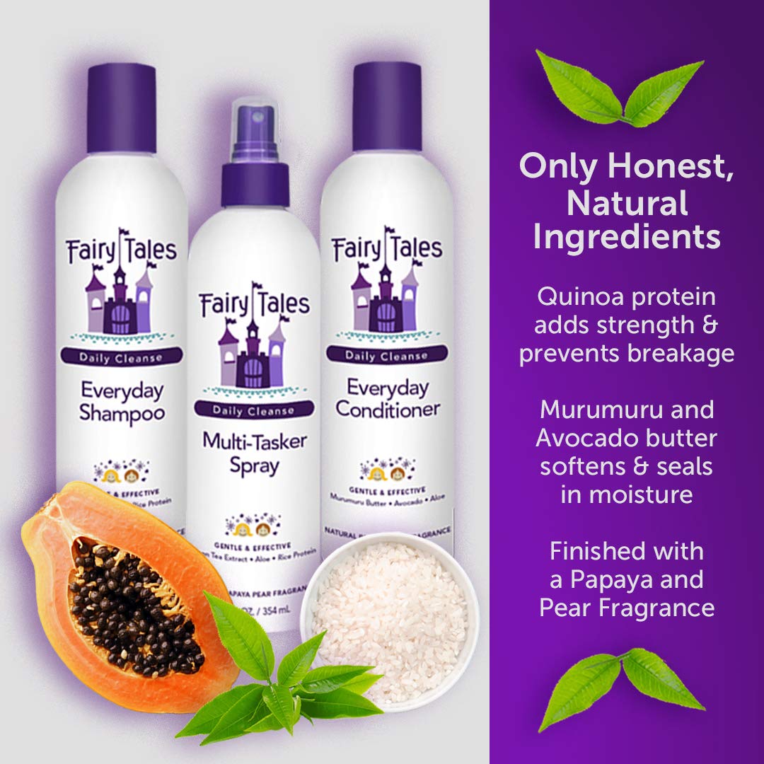 Fairy Tales Daily Cleanse Everyday Kids Conditioner - Gentle Natural Defining Conditioner, Tangle Free, Moisturizing and Hydrating Formula, Clean and Natural Ingredients - Paraben Free - 12 oz.