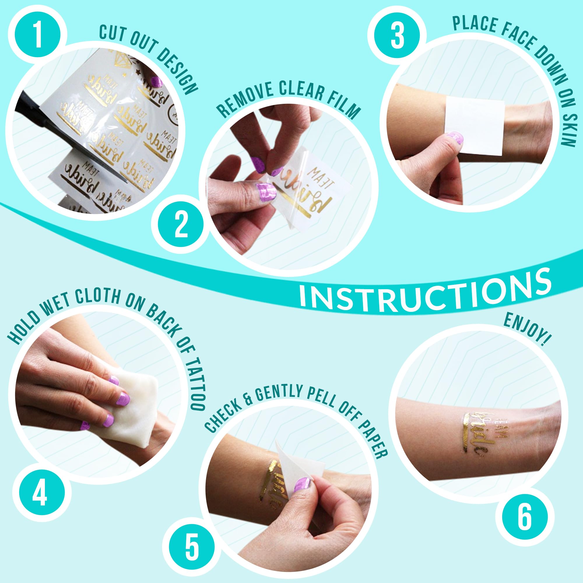 Premium Metallic Tattoos - 75+ Gold, Silver, Black Shimmer Designs. Temporary Fake Jewelry Tattoos By Terra Tattoos™ (Harmony Collection)