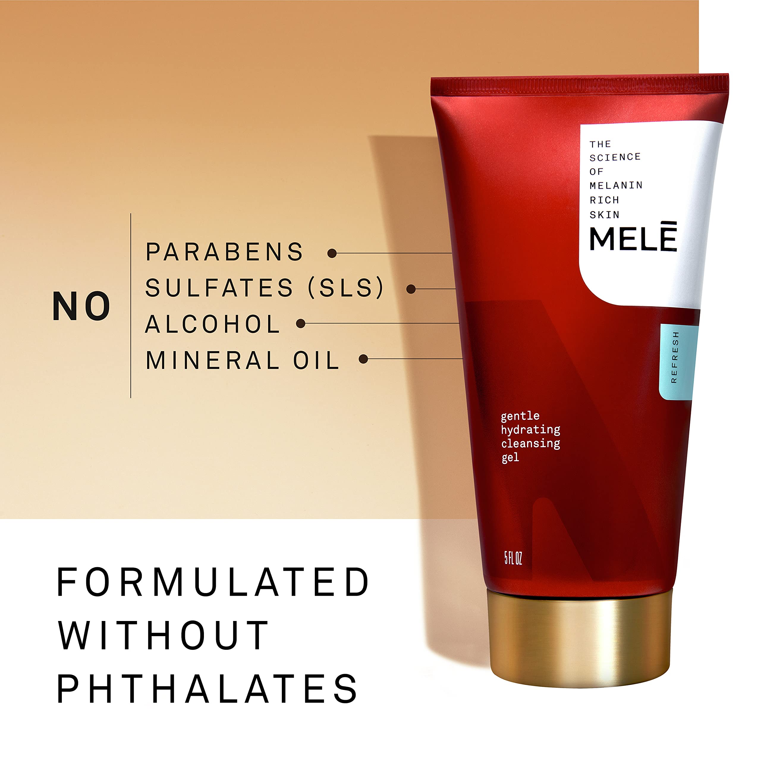 MELE Cleansing Gel For Fresh, Clear Skin Gentle Hydrating Cleanser With Glycerin, Antimicrobial, 5 Oz