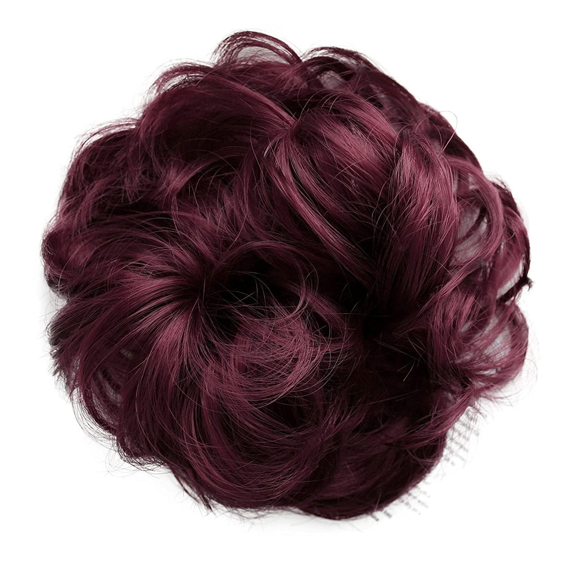 red 118 : PRETTYSHOP Scrunchie Scrunchy Bun Up Do Hair piece Hair Ribbon Ponytail Extensions Wavy Curly or Messy red 118