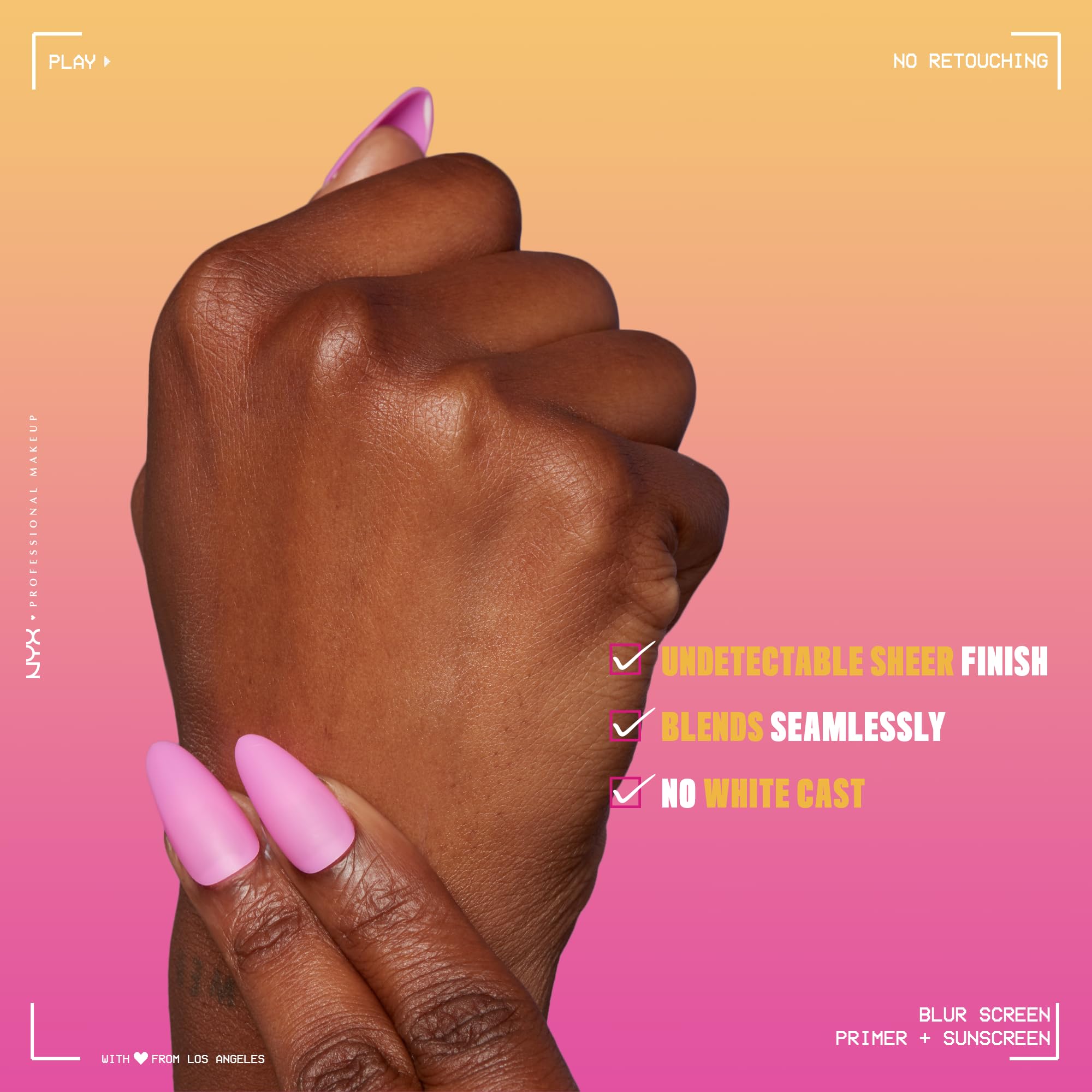 NYX PROFESSIONAL MAKEUP Blurscreen SPF 30 Primer, 3-in-1 Blurring Makeup Primer with Sunscreen, Vegan Formula with No White Cast or Greasy Feeling