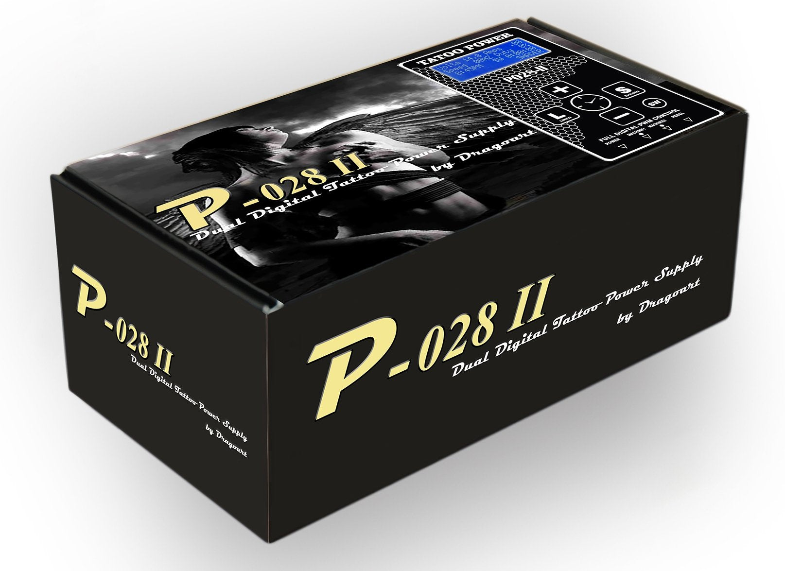 New 4nd Generation P028-II Dual Tattoo Power Supply 1 Foot Pedal 2 Clip cords